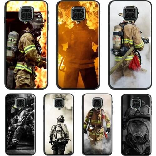 Firefighter Heroes Fireman Cool For Xiaomi Redmi Note 10 7 8 9 Pro Note 8T 9S Soft Case For Redmi 9T 9A 9C K40 Pro Cover