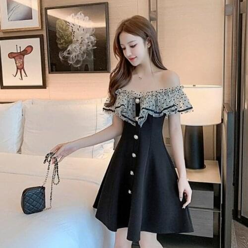 Black Suspender Skirt Female Summer 2021 New Sexy Strapless Waist Slimming Dress Skirt Long Dress Female Summer Dress
