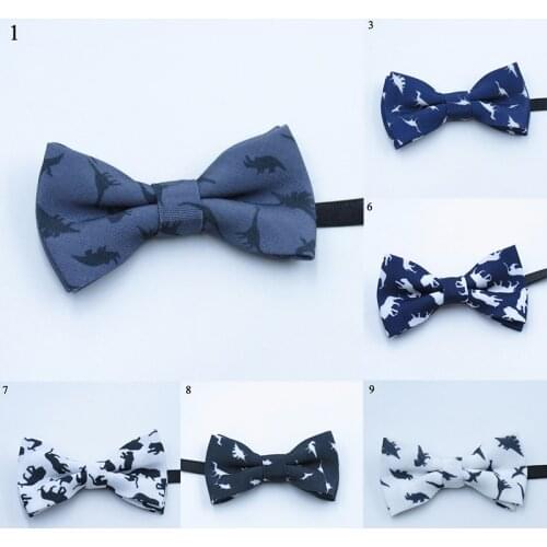 Children Bowtie Classic Print Dinosaur Butterfly Wedding Party Necktie Kid Suit Tuxedo Dicky Pet Bow Tie Cute Baby Lion Bowties