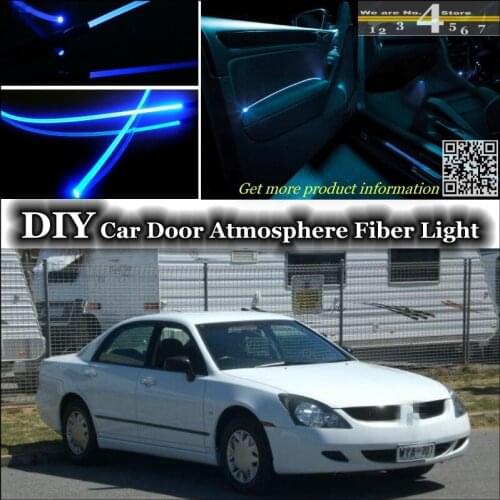 For Mitsubishi Magna interior Ambient Light Tuning Atmosphere Fiber Optic Band Lights Inside Door Panel illumination Tuning