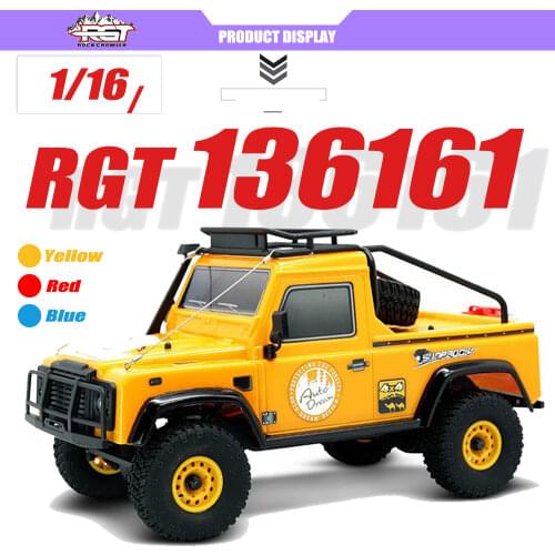 HSP RGT 136161 RC Crawler Car 1/16 4WD Off Road Truck Metal Gear 2.4GHz Led Light Truck Radio Control 15km/h Vehicle Models Toys