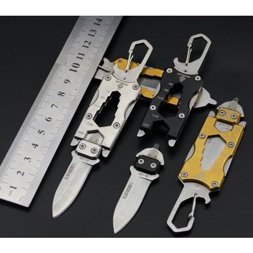 Stainless steel Foldable Pocket Knife Mini Portable Folding Knife kitchen Home Fruit cutter Practical Outdoor Supplies Hand Tool