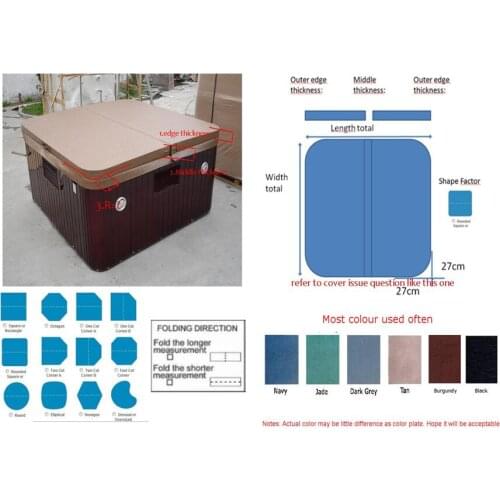 2130mmX2130mm hot tub spa cover leather skin , can do any other size