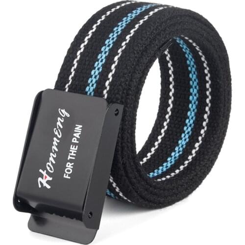 Mens and Womens Fashion Casual Jeans With Smooth Button Outdoor Student Canvas Belt