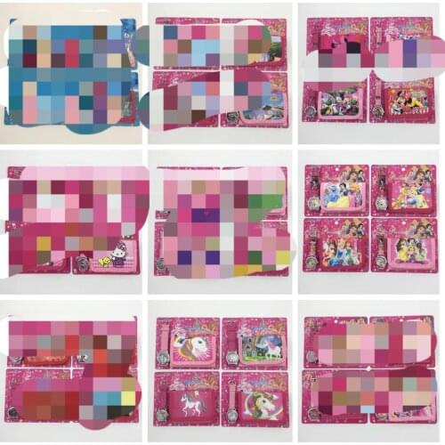 Watch Wallet Set Childrens Electronic Quartz Watch Cartoon Figures Coin Purse Wallet