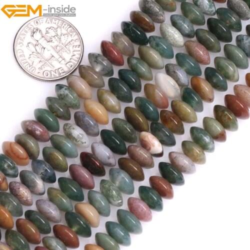 Natural Rondelle Indian Onyx Carnelian Sardony Spacer Stone Beads For Jewelry Making Bracelet Necklace Strand 15" DIY Jewellery