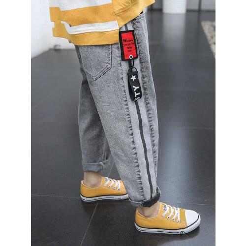 New Spring Kids Pants Boys Jeans Thick Children Jeans for Boys Kids Casual Baby Girl Denim Pants Toddler Kids Clothing 5-14Y