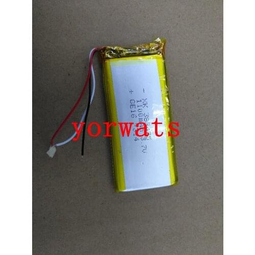 New Hot A Rechargeable Li-ion Cell 3.7V polymer lithium battery 383475 1100MAH 3 wire