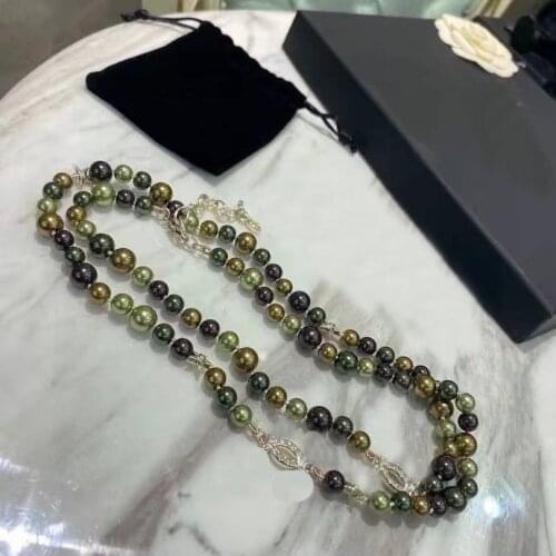 Top Quality Fashion Party Jewelry Camellia Star Pearls Necklace Luxcy Party Flower Necklace Vintage Chain Jewelry Long Neckalce