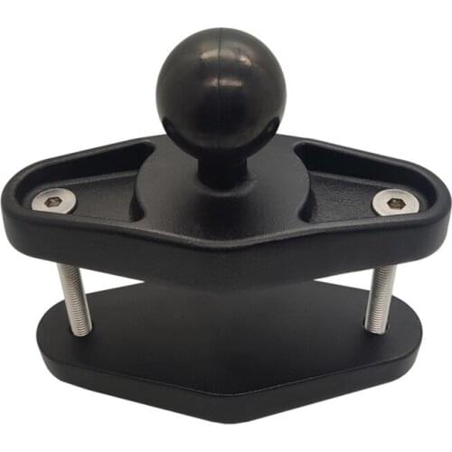 Aluminum Alloy Square Post Clamp Base Mount for Posts up to 1.9" Wide with 1.5" Diameter Rubber Ball