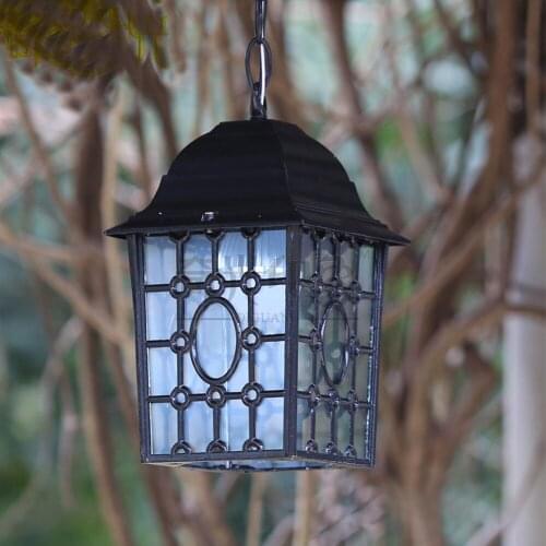 Outdoor waterproof pendant light street light country modern minimalist Chinese balcony living room garden house lamps ZA FG226