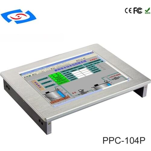 Support Windows OS 10.4" Cheap Price Touch Screen Industrial Panel PC With 4xCOM/4xUSB 2.0/2xLAN Application School Education