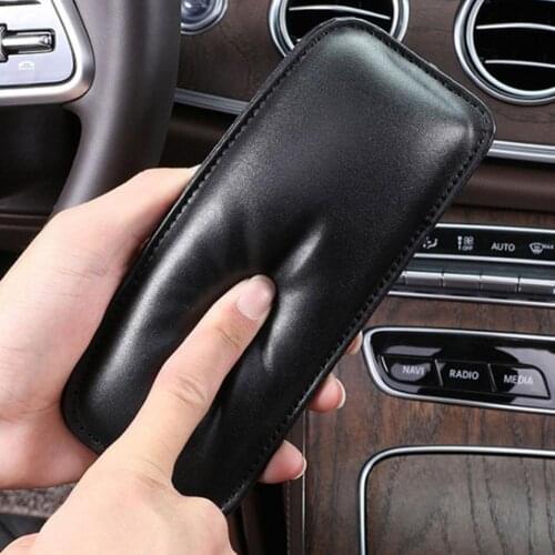 Comfortable PU Leather Car Knee Pad Cushion For Car Interior Foam Pillow Cushion Accessories Memory Auto Elastic H4S1