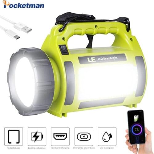 280W Portable Lanterns LED Camping Light 5 Modes Flashlight Lanterna 3600mAh Power Bank Emergency Lamp With Shoulder Strap