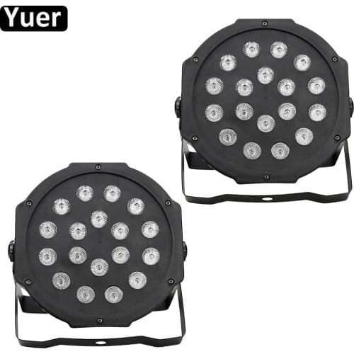 2Pcs/Lot 18x3W LED RGB Par Light DMX512 Independent Sound Control DJ Disco Light Wedding Party Club Bar Par Lights Wash Effect