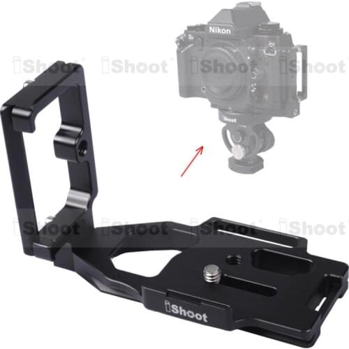 Removable Metal L-shaped Vertical Shoot Quick Release Plate/Camera Holder Bracket Grip for Nikon Df Tripod Ball Head