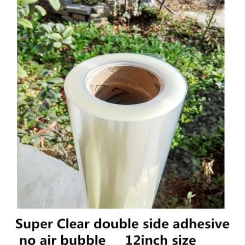 1.27m wide format removable double sided adhesive clear roll for glass attach