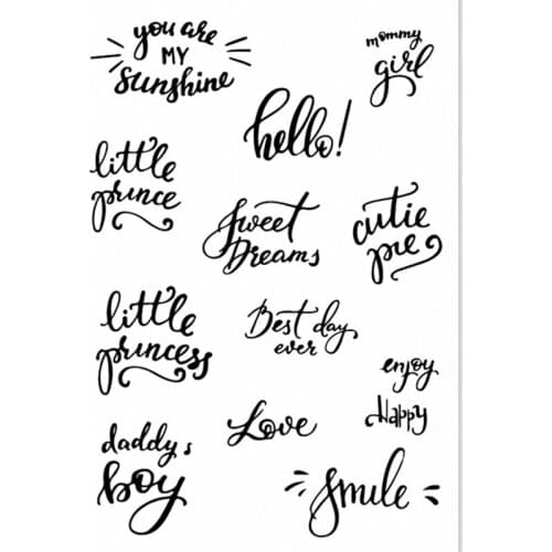 11*16CM Greetings Transparent Clear Stamps / Silicone Seals Roller Stamp For DIY Scrapbooking Photo Album/Card Making