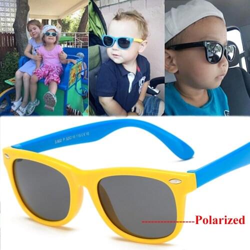Boy Girls Sunglasses Kids Sun Glasses Children Glasses Polarized Lenses Girls Boys Tr90 Silicone Child Mirror Baby Eyewear