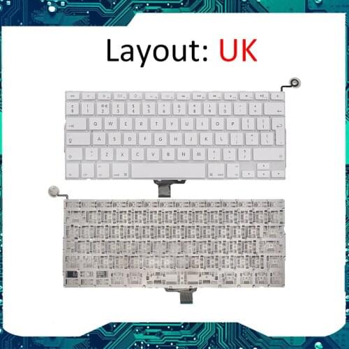 Brand New A1342 Keyboard UK English for Apple Macbook 13" inch Unibody White A1342 UK Keyboard 2009 2010 MC207 MC516