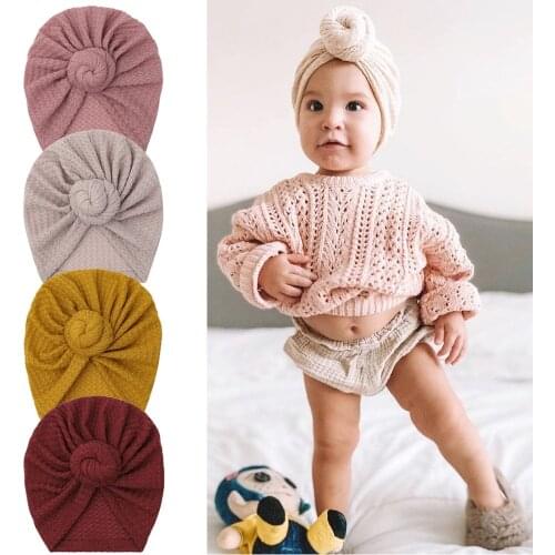 Turban For Newborn Toddler Fashion Solid Headwear Children Size Headwrap Baby Hair Bandanas Fabric Accessories