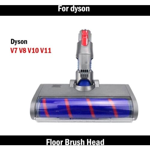 Floor Head Roller Brush for Dysons V6 V7 V8 V10 V11 Vacuum Cleaners Parts Rotatable Brush Tool with Led Lights for dyson brush