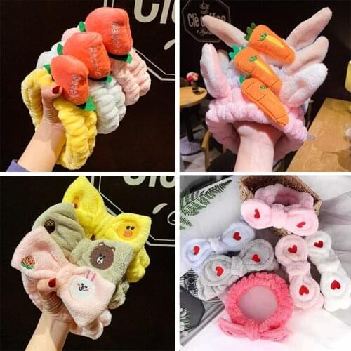 Women Fleece Headband Soft Elastic Knotted Headband Coral Radish peaches Hair Accessory