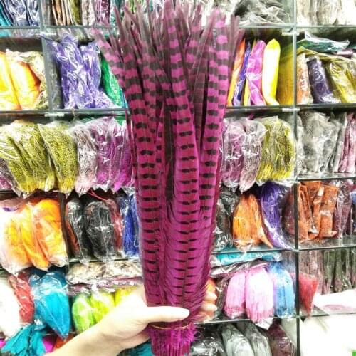 Beautiful 22-24inches/55-60cm 100 Pcs Rose Pheasants Feathers Stage Performances Wedding Decoration Accessories