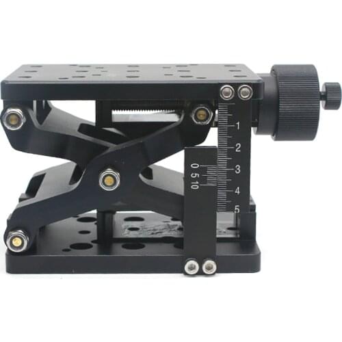 120x80MM Precision Z-Axis Lifting Table Manual Fine-Tuning Platform Laboratory Displacement Slide Optical Platform Stroke 60MM