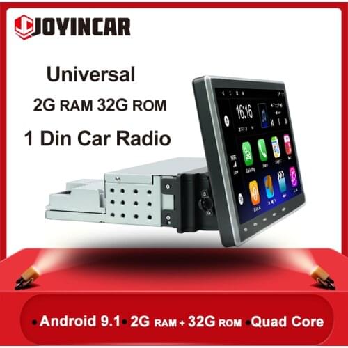 1Din Car Radio 10" Android 9.1 Car Multimedia Player GPS Navigation Universal Car Audio Stereo Bluetooth FM Mirrorlink WIFI