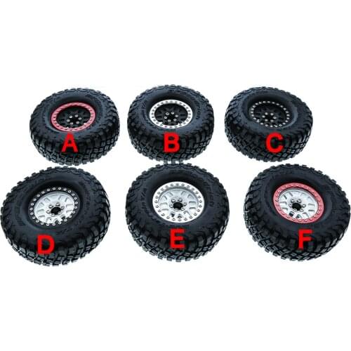 4Pcs Aluminum Alloy 2.2 Inch Wheels Rims For 1/10 SCX10 90046 AXI03007 SCX10 II Traxxas TRX4 D90 RC Crawler Axial