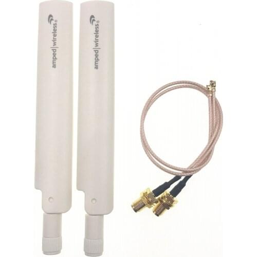 4PCS/lot 2.4Ghz/5Ghz 5dBi WiFi Dual Band Antenna wireless Antennas+ 20cm PCI U.FL IPX to RP SMA Male Pigtail Cable for router