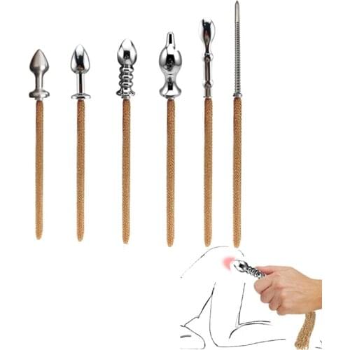 5 size long whip Chain spanking flirting metal anal ball beads butt plug dildo SM insert unisex sex toy for men women couple