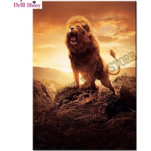 5D Diy Animal lion Diamond embroidery Painting full square Diamond mosaic sale Craft Cross Stitch DIY Needlework wall sticker
