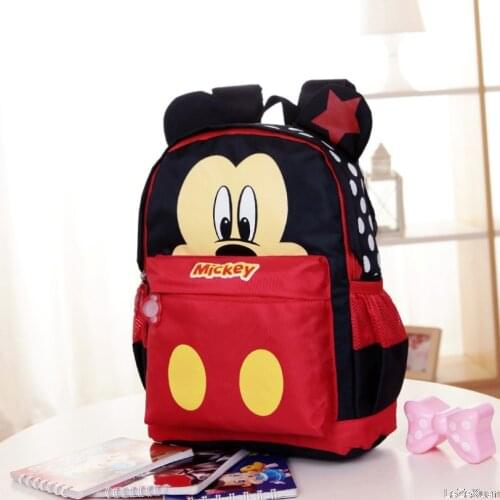 Disney New Cartoon Children Backpack Minnie Mickey Print Schoolbag For Girls Boys Kindergarten Kids Bags Infantil Mochila Baby
