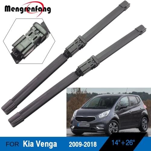 For Kia Venga Car Wiper Blades Soft Rubber Front Windscreen Wiper 2009 2010 2011 2012 2013 2014 2015 2016 2017 2018