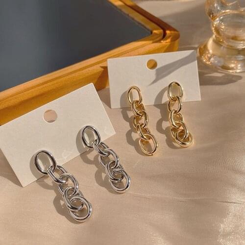 European and American design retro port style tassel long chain exaggerated female earrings