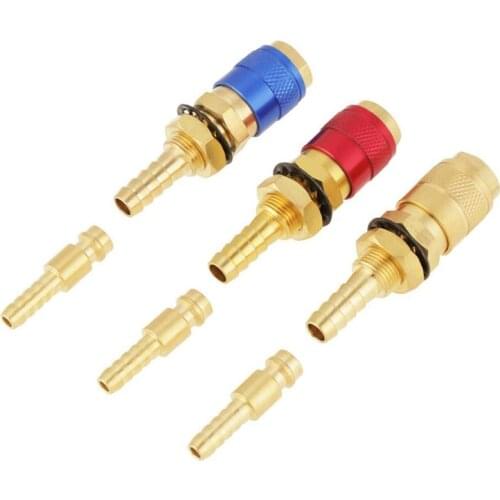 Hot 3PCS Water Cooled & Gas Adapter Quick Coupling No Leaks Pressure Connector for TIG Welder,Water Cooled Gas Adapter