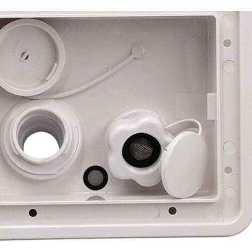 Gravity/City Water Inlet Hatch Check Valve Looking Latch w/ Keys, White #2