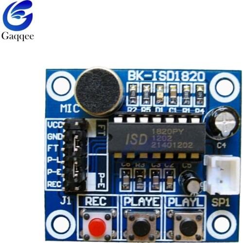 ISD1820 Sound Voice Recording Playback Module Mic Sound Audio Telephone Board with with Microphones + Loudspeaker