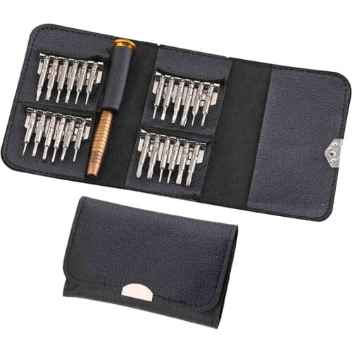 Mini Portable 25 pcs/set Slotted and Head Screwdriver Repair Precision Tool Kit Set For Eyeglasses Laptop Watch Mobile Phone