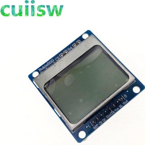 5pcs blue 84X48 Nokia 5110 LCD Module with blue backlight with adapter PCB for arduino ,freeshipping