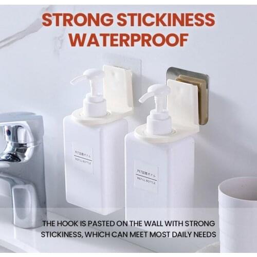 Wall Mounted Bathroom Hooks Bathroom Accessories Hooks on Suckers Bathroom Holder Soap Bottle Hanging Shower Hooks