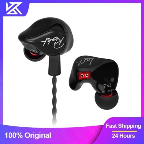 KZ ZS3 headphone In Ear Heavy Bass High-Fidelity Sports Earplugs Music Stereo Headset HIFI Earphone Earbuds Detachable Cable