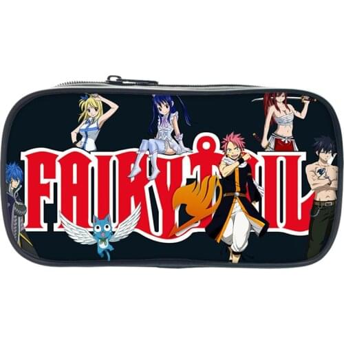 New Fairy Tail Pen Bag Students Boys Girls Bags Fashion Cute High Quality Pencil Holder Teens Pencil Holder
