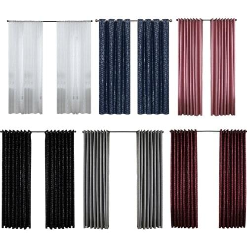 Window Curtains Sheer Geometric Pattern Silver Window Curtains Tulle Voile Home Fabric Drapes for Living Room Bedroom Kitchen