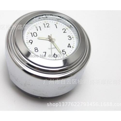 By DHL 100pcs new Waterproof 7/8 Motorcycle Bike Handlebar Mount Clock Watch Durable Aluminum Alloy Clock Locked Handlebar