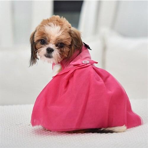 Cat Dog Dress Summer Pet Clothing Shih Tzu Clothes Chihuahua Yorkshire Yorkie Costume Pomeranian Small Dog Outfit Apparel XS