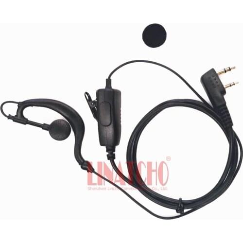 PTT two way radio professional 2 PINs walkie talkie earplug headphones baofeng BF-888S UV-5R