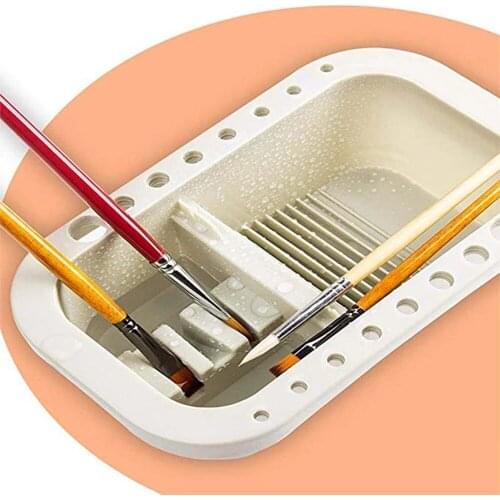 Brush Washing Bucket Multifunction Pen Barrel Brush Washer With Art Palette Brush Holder， Art Supplies Brush Washing Tool